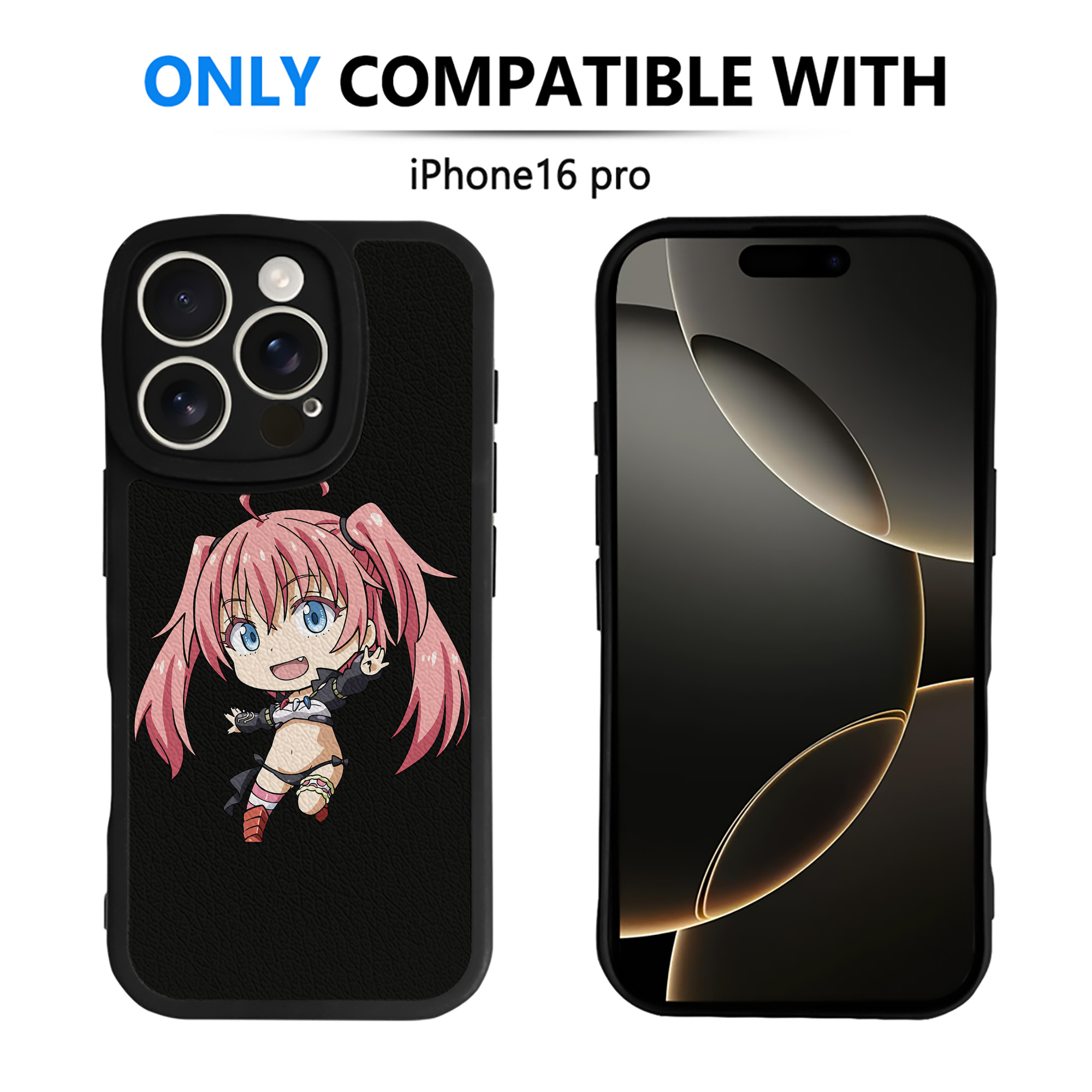 （画像用） 転スラ Regarding Reincarnated to Slime 【iPhone 16シリーズ対応】シリコンスマホケース（レザー調） 材質：シリコン